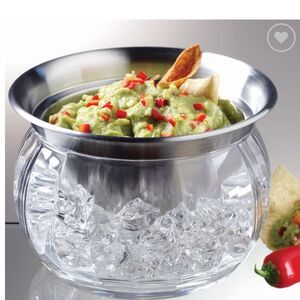 Prodyne Iced Dip 3 Piece Iced Stainless Steel & Acrylic Dip Cup With Lid